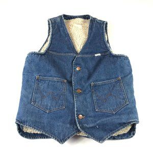 Vintage Woman's Wrangler Lined No-Fault Denim Vest